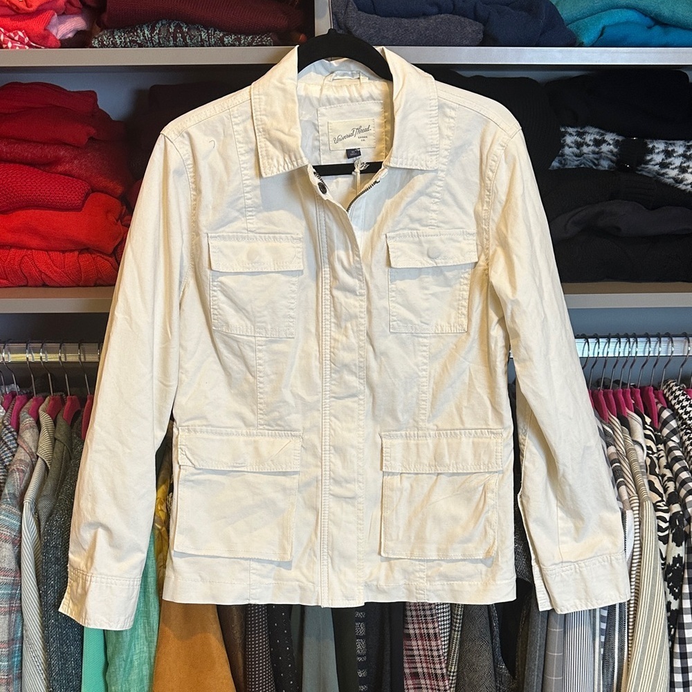 Universal Thread bone 4 pocket back elastic waistband utility jacket size XS NWT